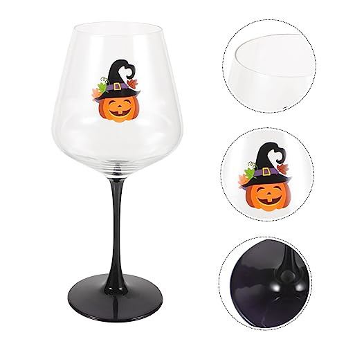 ABOOFAN Halloween-Weingläser Mit Stiel Halloween-Weinkelchglas Halloween-Weingläser Mit Stiel Weingläser Mit Stiel Halloween-Rotweinglas Rotes Stangenset Großes Bauch-Cocktailglas – Bild 3