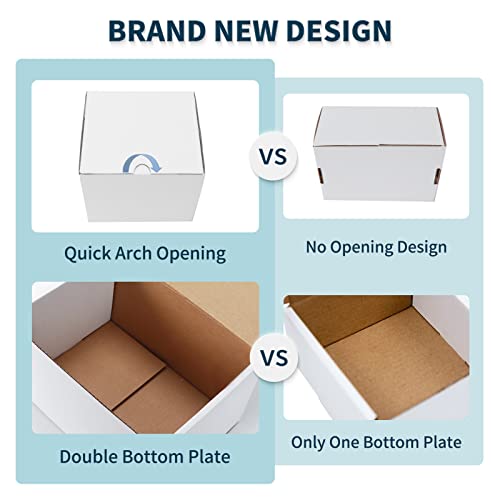 EYMPEU 20 Stück 15,3 x 15,3 x 15,3 cm Weiße Versandkarton, Kartons für kleine Gegenstände, Spielzeug, Schreibwaren und Weihnachtspäckchen