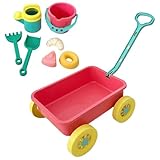 Nuhjytgf Cubo de Playa y Juego de Palas, Juego de Juegos de | 8 Piezas de Color Brillante Juguetes de para niños pequeños con Carro - Divertido Juego al Aire Libre para la Playa Costera afuera del