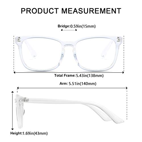 Image of Square Blue Light Blocking Glasses,Computer /Gaming /Screen Glasses for Women or Men