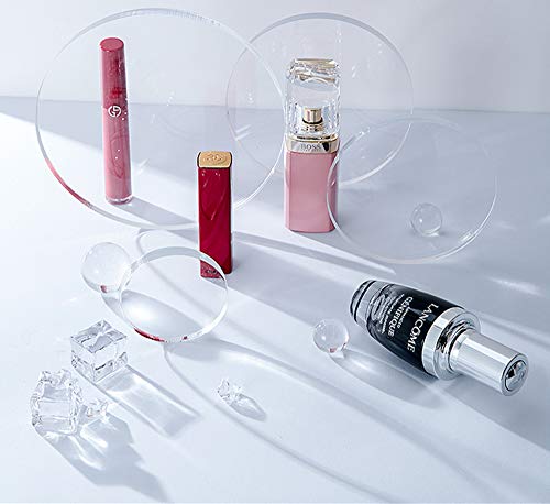 20Pcs Acrylic Plexi Circle Round Disc,Acrylic Display Base,Acrylic Disks Plexiglass Circles 1/8" (Clear, 4") #TOP7