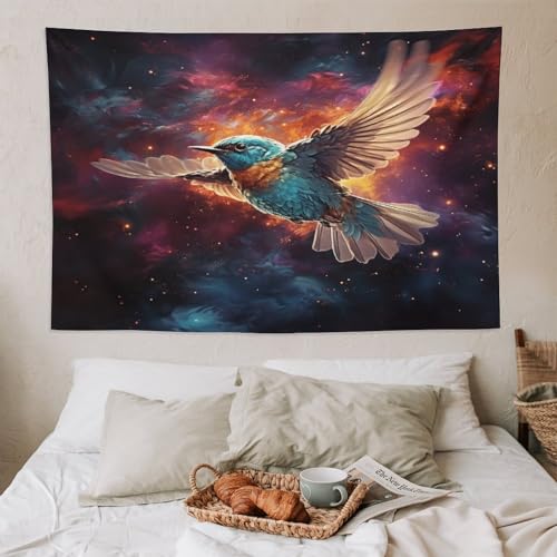 Tapisserie oiseau mignon PAZZK 150×230cm pour salon - 6