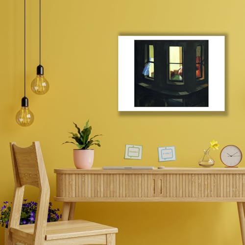 Edward Hopper Fenêtre de nuit déco murale anti-reflet XL
