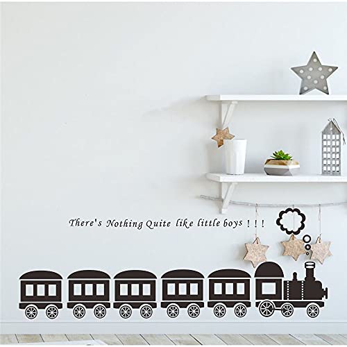 Vinilo Decorativo Tren Pared Negro PVC Removible miniatura 4