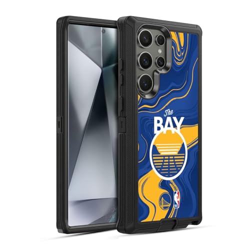Coque NBA Golden State Warriors pour Samsung Galaxy S24 Ultra avec protection blindée marbrée