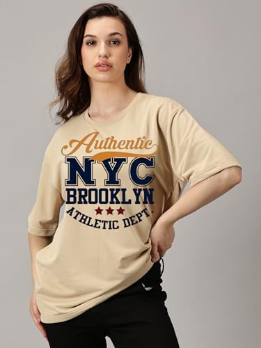 Image of RodZen Women's Cotton Loose Fit Oversized Printed T-Shirt