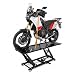TRUTZHOLM Motorradhebebühne hydraulisch Tragkraft 450 kg Motorradheber Nutzbreite 55 cm Hubbereich 18-84 cm abnehmbare Auffahrrampe 4 Halteösen 45° Vorderradklemmung Parallelheber Hebebühne (Schwarz)