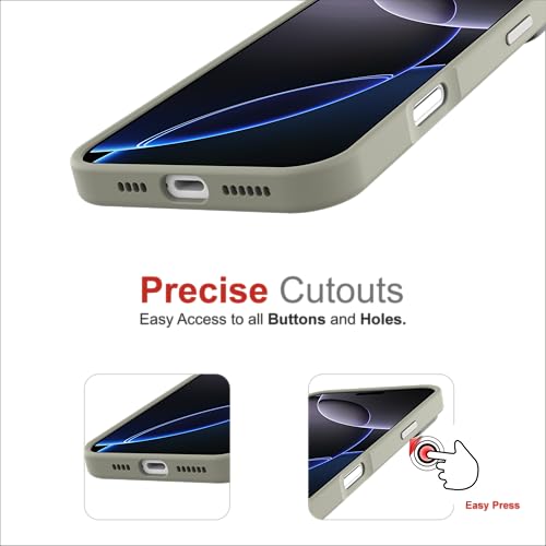 Image of for iPhone Case 16 Pro Max, [Anti-Yellowing Technology] [Military Grade Drop Protection] Shockproof Slim Hybrid Phone Case for iPhone 16 Pro Max - Grey