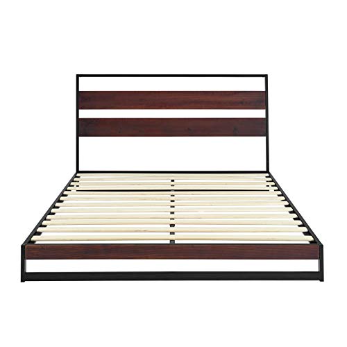 Aurora Metal and Wood Platform Bed #TOP28