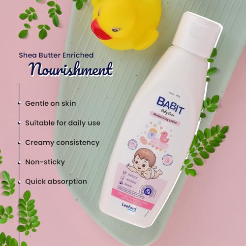 Image of Babit Baby Lotion - Pack of 2 (100ml each) | Shea Butter Enriched | Gentle Hydration & Non-Sticky Care | Baby Moisturizer Lotion for Newborns, Babies & Kids (5-10 Years)