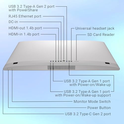 Image of Dell 27 inch 2K Touchscreen All-in-One Desktop PC, Intel Core 7 150U, 16 GB DDR5 RAM, 512GB SSD, NVIDIA GeForce MX570A, Anti-Glare, HDMI, Wi-Fi 6E, USB Type C | A, Wireless Keyboard & Mouse, Windows 11Pro
