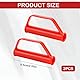 2 Pack 25 Mm Schubkarrengriffe Safety Handles for Sack Truck, Transport Trolley, Griffe Schubkarrengriffe Holz Replacement Handles with Bump Protection, Red Stacking Trolley Handles