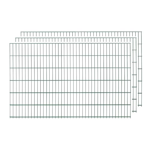 Doppelstabmatten 2 Stück Gesamtlänge 4 Meter Höhe & Farbe wählbar - Drahtstärke: 6/5/6 mm - Maschung: 200 x 50 mm (L 4 m H 123 cm Grün)
