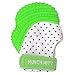 Munch Mitt the Original Mom Invented Teething Toy - Teether Stays on Babys Hand for Self-Soothing Entertainment and Pain Relief, Ideal Baby Shower Gift with Handy Travel/Laundry Bag- Green