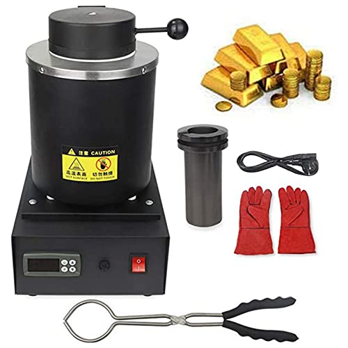Horno de fusión digital de oro de 1150 °C para fundición de joyas y refinado de metales de 3 kg