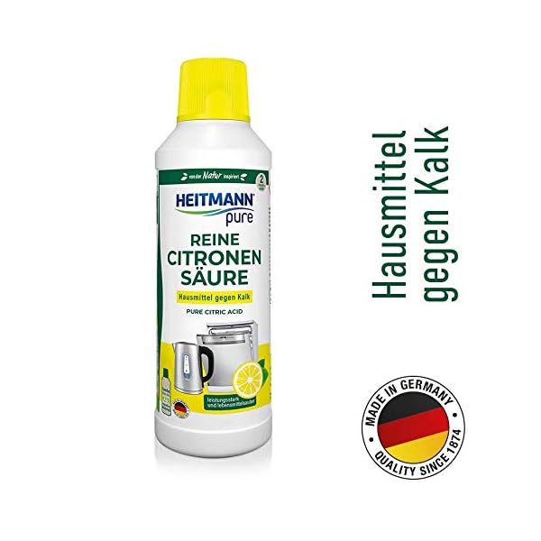 HEITMANN pure Reine Citronensäure: Ökologischer Bio-Entkalker, Reinigung für Küche & Bad, flüssig, 1x 500 ml – Bild 3