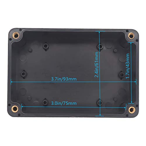 Zulkit Project Box Abs Plastic Ip65 Waterproof Dustproof Electrical Junction Box Enclosure Black 3.94 X 2.68 X 1.97 Inch (100X68X50Mm) (Pack Of 2) #TOP4
