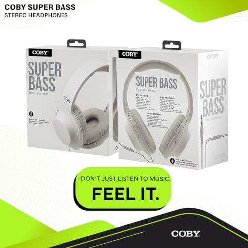 Image of Wired Over-Ear Headphones with Mic, Bass Stereo, Noise Isolating Headset | Adjustable Headband, 3.5MM Aux Jack, Plug-And-Play For Laptops, Tablets & Chromebooks, School, Office, Travel & Home, White