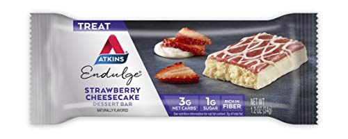 Atkins Endulge Treat Strawberry Cheesecake Dessert Bar, 6 Ounce (5 Bars) #TOP1