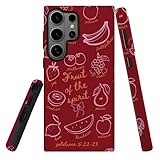 Piodaidy Compatible with Samsung Galaxy S26 Ultra,2-in-1 Frosted Phone Cover Shockproof Case - Fruit Spirit Christian