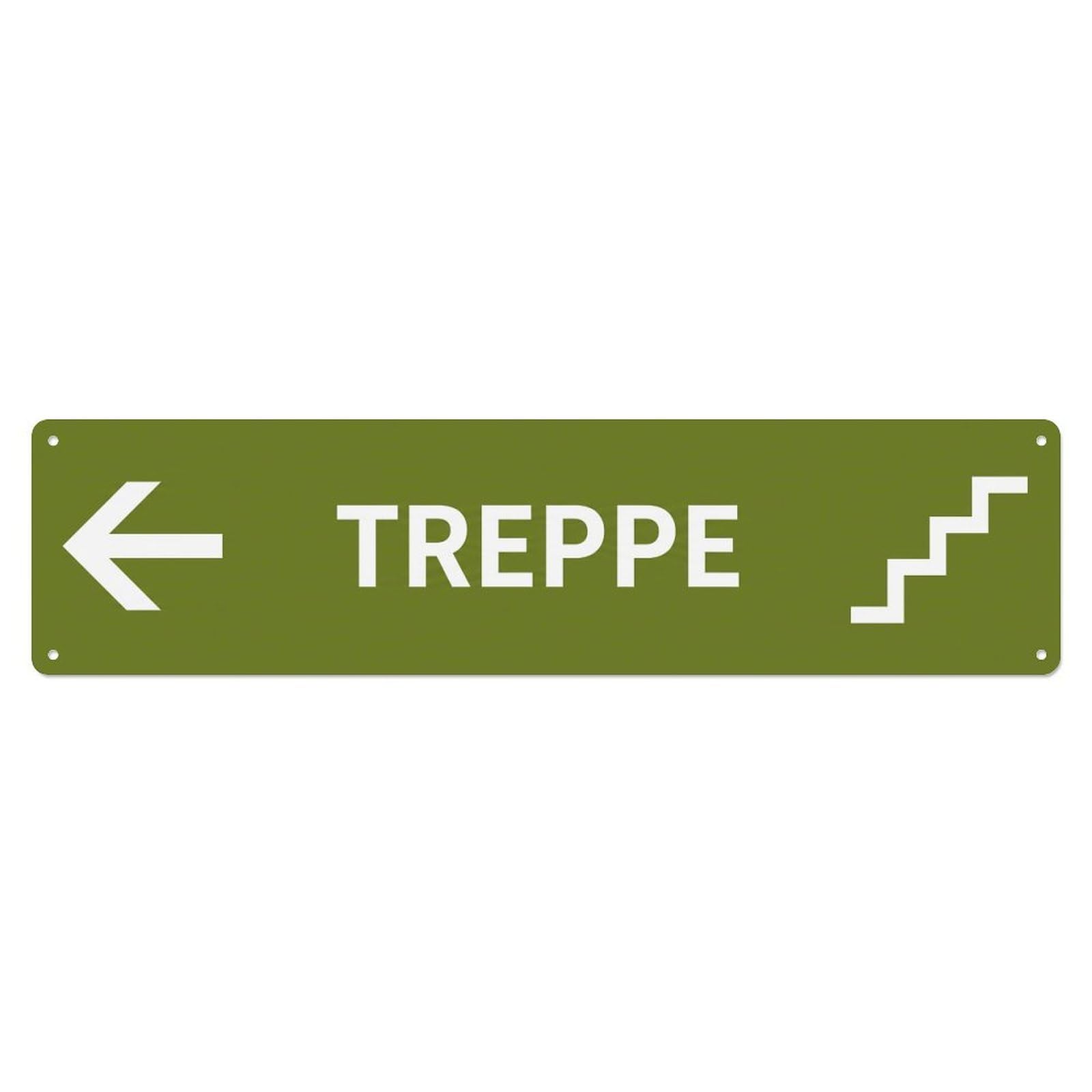 Olhnbad 4X16inch(10X40cm) Treppe Left Arrow Guide Metal Tin Sign