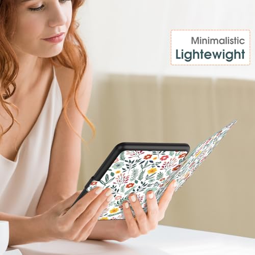 Image of Fintie Case for 7 inch All-New Kindle Paperwhite (12th Generation, 2024) and Kindle Colorsoft Signature Edition - Slim Lightweight Shell PU Leather Protective Cover with Auto Sleep /Wake (Spring Bloom)