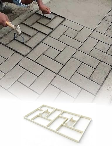Molde reutilizable para adoquín de hormigón, fabricante de caminos de paseo DIY, moldes de pavimento decorativos para patio de jardín al aire libre