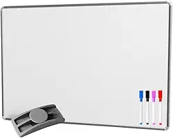 Lousa Quadro Branco Aluminio 40x30 + Apagador + 4 Marcador