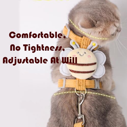 Cat Harness and Leash Set, Cat Harness Escape Proof, Rabbit Harness and Leash Set, Costumes for Cats and Bunny(A, Middle) - Image 5