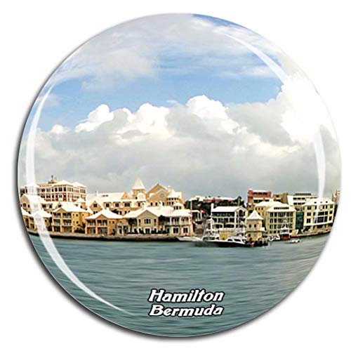 Hamilton Bermuda UK Fridge Magnet 3D Crystal Glass Tourist City Travel Souvenir Collection Gift Strong Refrigerator Sticker