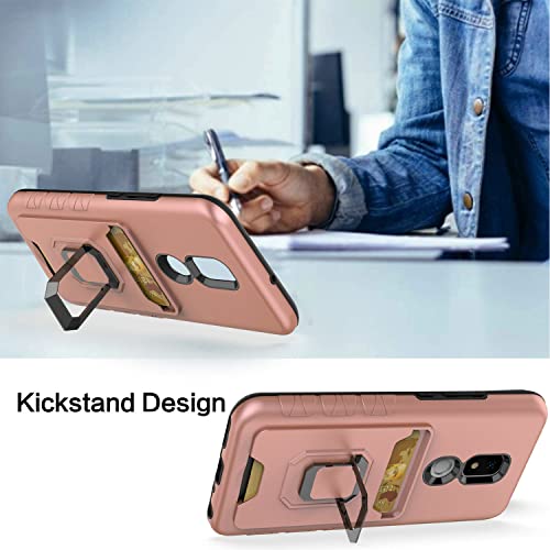 Jioeuinly Case For At&T Motivate 3 Case Eabf22206A Sharp Rouvo V Case Compatible With Sharp Rouvo V Phone Case Stand Cover Thicken Protection [With Screen Protector] Pink #TOP1
