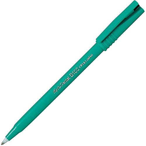 Pentel B100-AD Stylo Bille Fine Noir Tracé Net sans Tache Lot de 10