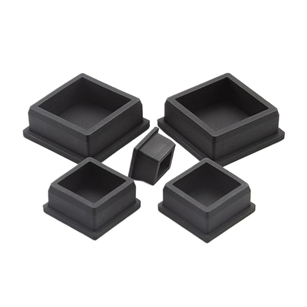 Silikonowe zatyczki uszczelniające, Gumowe zaślepki, kwadratowe silikonowe zatyczki do otworów typu T, 10 szt., 9,6-50,6 mm(48.6mm)