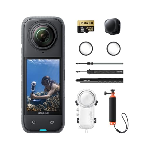 Insta360 X4 – wasserdichte 8K 360°-Action-Cam, 4K Weitwinkelvideos, Unsichtbarer Selfie-Stick Effekt
