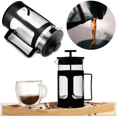 Cafeteira Prensa Francesa 600ML Vidro Aço Inox Resistente Premium