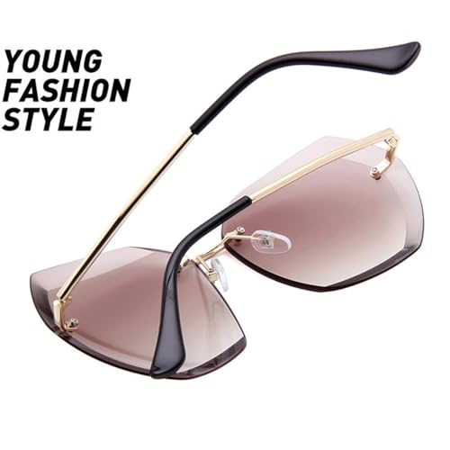 Sunglasses Uv400 Protection | Rimless Gradient Lens | Women Men for Outdoor Sports & Driving4