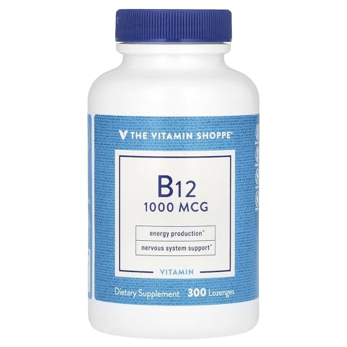 The Vitamin Shoppe Vitamin B12 1,000MCG - Energy Production, Nervous System & Red Blood Cell Support, Daily B Vitamin