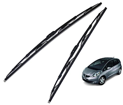Image of Euro Care Metal Type Wiper Blade Compatibility with Jazz Old Windshield Car Wiper Blade Size D-24,P-14