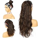 SAPPHIREWIGS Headband Wig Loose Body Wavy Glueless Synthetic Hair for Black Women Wave None Lace Front Wigs Mix Brown Color Headband Wigs 150% Density 26inches - Image 3