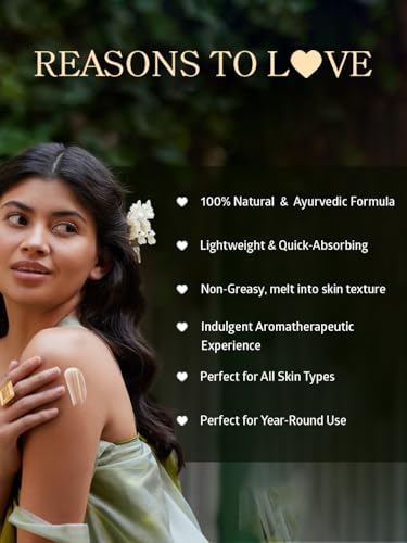 Image of Ayurveda Natural Calming Body Butter | Provides Deep Moisturization and Enhances Glow | Prevents Dryness | With Mogra and Cocoa Butter | For Men and Women | For All Skin Types | 40g