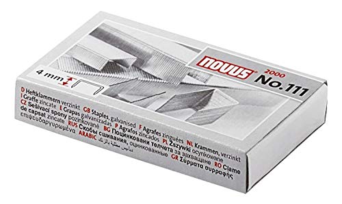 NOVUS Heftklammer, 111, verzinkt (2.000 Stück), Sie erhalten 1 Packung á 2000 Stück