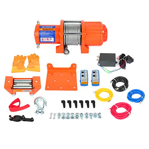Cabrestante eléctrico Roadfar 4500 lb con control remoto miniatura 1