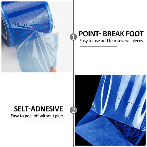 Barrier Film - Anghie Barrier Film Roll 1200 Sheets 4' X 6' Barrier Film With Dispenser Box, Thick Disposable Protective Pe Film Barrier Tape #TOP4