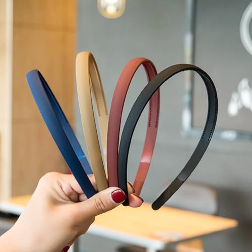Image of ANNA CREATIONS 12 Pcs Plastic Headbands with Teeth Durable, Lightweight Sports Hair Bands for Women, Girls, Teens & Kids Non-Slip Hair Accessories (Matte Finish-1.2 cm)