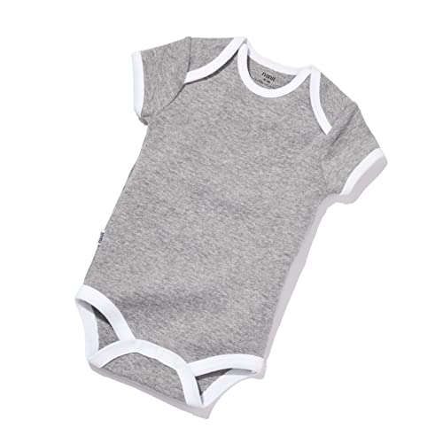 Nanit Sleep Wear Short Sleeve Bodysuit - 9M Heather Grey - image 5