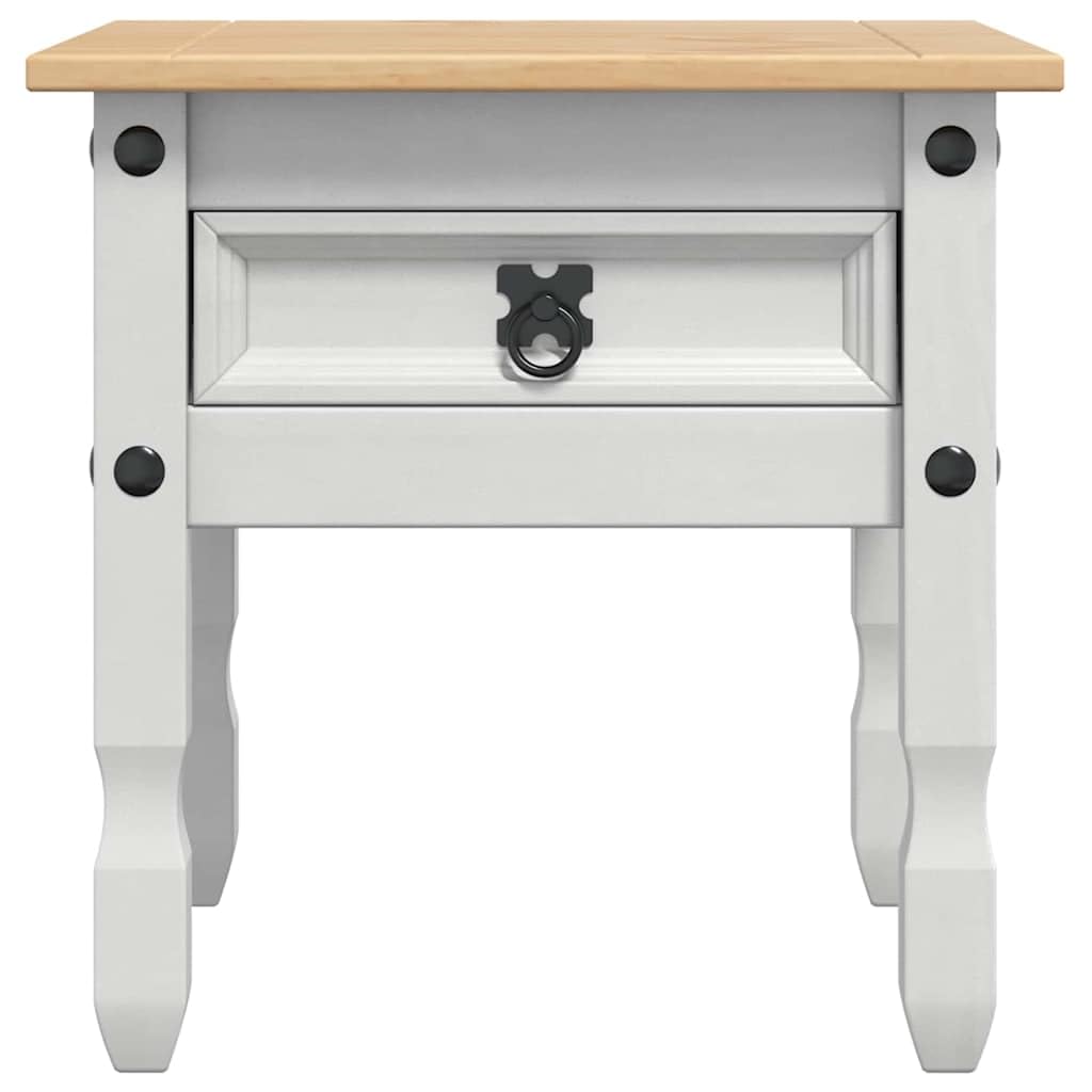Generisch Table d'appoint blanche 50 x 50 cm en pin massif