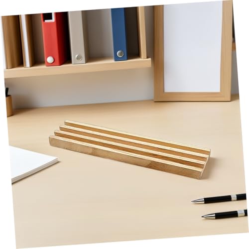 Soporte de fichas de dominó de madera con base antideslizante miniatura 7