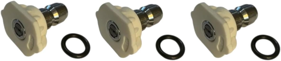 3PK Pressure Washer Nozzle Tips, 40°, White