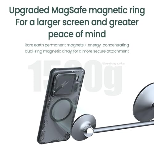 Image of Nillkin Case for Xiaomi Mi 15 Pro (6.73 inch Inch) Iceblade Prop Case with Mag Safe Magnetic Features Corner Air Bags + Aluminium Camera Protect Stand Scratch & dust Proof Black Color
