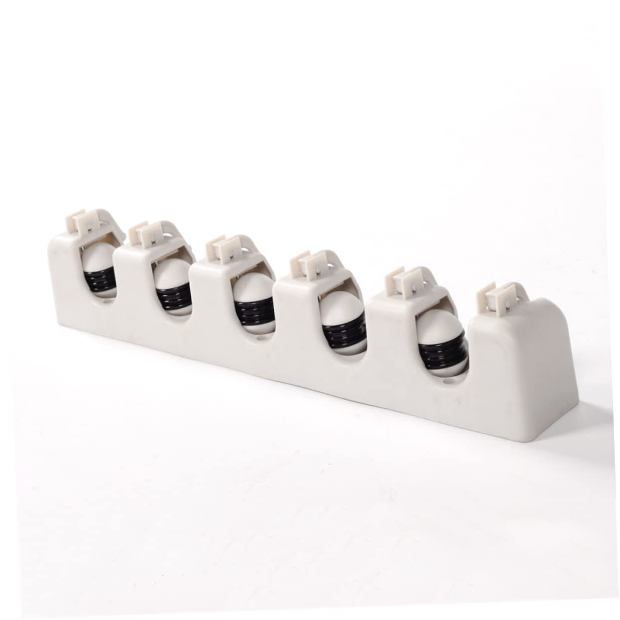Wandmontierter Mopphalter aus ABS Kunststoff und 6 Haken mit 5 Positionen